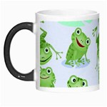 Cute Green Frogs Seamless Pattern Morph Mug Left