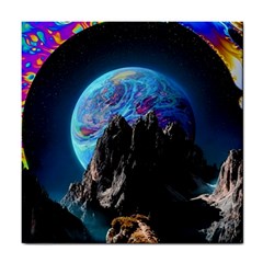 Aesthetic Psychedelic Drawings Art Acid Space Tile Coaster by Cendanart