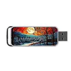 Winter Wonderland Landscape Nature Portable Usb Flash (two Sides) by Bedest