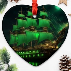 Ship Sailing Ornament (heart)