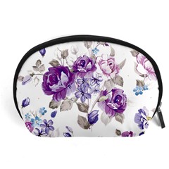 Flower-floral-design-paper-pattern-purple-watercolor-flowers-vector-material-90d2d381fc90ea7e9bf8355 Accessory Pouch (large)