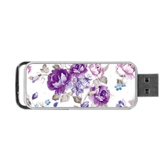 Flower-floral-design-paper-pattern-purple-watercolor-flowers-vector-material-90d2d381fc90ea7e9bf8355 Portable Usb Flash (one Side) by saad11