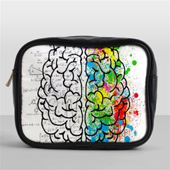 Brain Mind Psychology Idea Drawing Short Overalls Mini Toiletries Bag (one Side) by Azkajaya