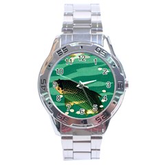 Japanese Koi Fish Stainless Steel Analogue Watch