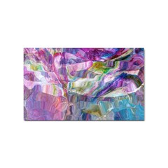 Fuchsia On Turquoise Flow Sticker (rectangular) by kaleidomarblingart