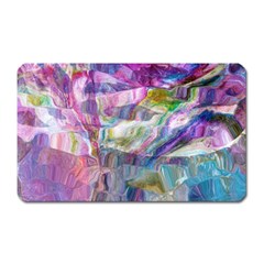 Fuchsia On Turquoise Flow Magnet (rectangular) by kaleidomarblingart