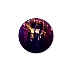 Tardis Regeneration Art Doctor Who Paint Purple Sci Fi Space Star Time Machine Golf Ball Marker