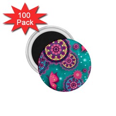 Floral Pattern Abstract Colorful Flow Oriental Spring Summer 1 75  Magnets (100 Pack)  by Cemarart