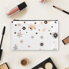 Golden-snowflake Cosmetic Bag (medium)