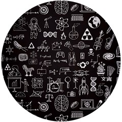 Doodle Art Chemistry Art Uv Print Round Tile Coaster