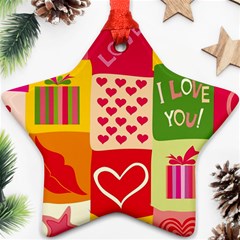 I Love You Doodle Star Ornament (two Sides)