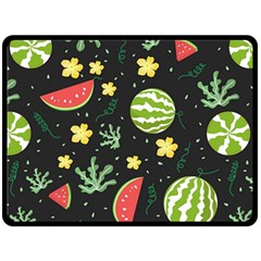 Watermelon Doodle Pattern Two Sides Fleece Blanket (large) by Cemarart