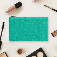 Background, Doodle, Pattern, Cosmetic Bag (medium)