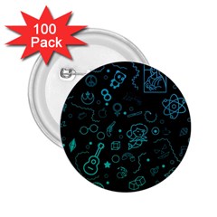 Cartoon, Halloween, Black, Dark 2 25  Buttons (100 Pack)  by nateshop