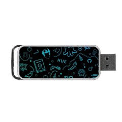 Cartoon, Skull, Dark, Dead Portable Usb Flash (two Sides) by nateshop