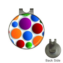 Abstract Dots Colorful Hat Clips With Golf Markers