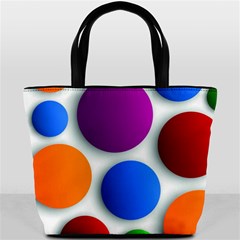 Abstract Dots Colorful Bucket Bag