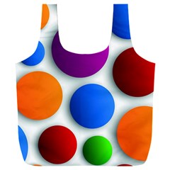 Abstract Dots Colorful Full Print Recycle Bag (xxl)