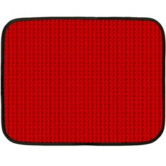 Ed Lego Texture Macro, Red Dots Background, Lego, Red Fleece Blanket (mini) by nateshop