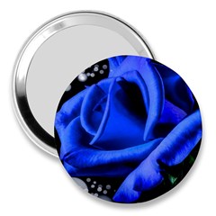 Blue Rose Bloom Blossom 3  Handbag Mirrors by Proyonanggan