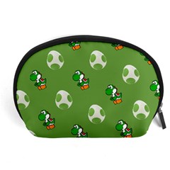 Yoshi Print, Super, Huevo, Game, Green, Egg, Mario Accessory Pouch (large)