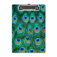 Feather, Bird, Pattern, Peacock, Texture A5 Acrylic Clipboard