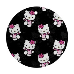 Hello Kitty, Pattern, Supreme Round Ornament (two Sides) by nateshop