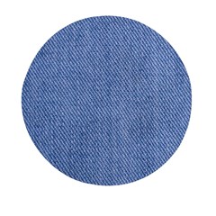 Blue Denim Texture Macro, Blue Denim Background, Jeans Background, Jeans Textures, Fabric Background Mini Round Pill Box