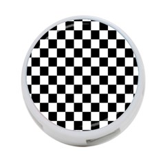 Black White Checker Pattern Checkerboard 4-port Usb Hub (two Sides) by Grandong