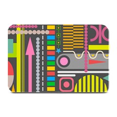 Pattern Geometric Abstract Colorful Arrows Lines Circles Triangles Plate Mats by Grandong