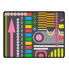 Pattern Geometric Abstract Colorful Arrows Lines Circles Triangles Fleece Blanket (small) by Grandong