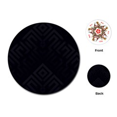 Black Pattern, Black, Pattern Playing Cards Single Design (round) by nateshop