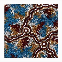 Authentic Aboriginal Art - Wetland Dreaming Medium Glasses Cloth by hogartharts