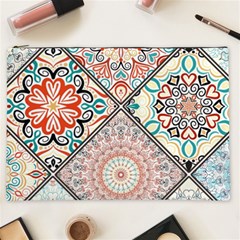 Flowers Pattern, Abstract, Art, Colorful Cosmetic Bag (xxl)