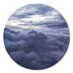 Majestic Clouds Landscape Magnet 5  (round) by dflcprintsclothing