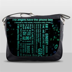 Tardis Doctor Who Technology Number Communication Messenger Bag by Cemarart