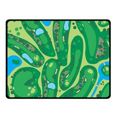 Golf Course Par Golf Course Green Two Sides Fleece Blanket (small) by Cemarart