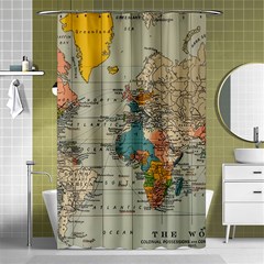 Circular Concentric Radial Symmetry Abstract Shower Curtain 48  X 72  (small)  by Proyonanggan