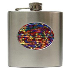 Zig Zag Pattern Geometric Design Hip Flask (6 Oz) by Ndabl3x