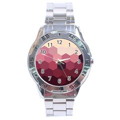 Hexagon Valentine Valentines Stainless Steel Analogue Watch by Grandong