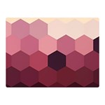 Hexagon Valentine Valentines Two Sides Premium Plush Fleece Blanket (Mini) 35 x27  Blanket Back