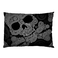 Paisley Skull, Abstract Art Pillow Case by nateshop