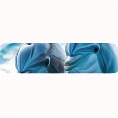 Dolphin Swimming Sea Ocean Large Bar Mat by Cemarart
