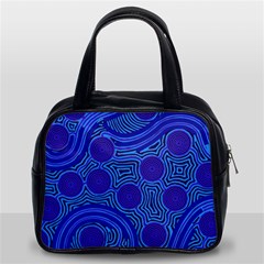 Authentic Aboriginal Art - Rivers Around Us Classic Handbag (two Sides)