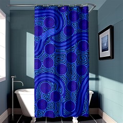 Authentic Aboriginal Art - Rivers Around Us Shower Curtain 36  X 72  (stall) 