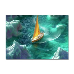 Seascape Boat Sailing Sticker A4 (10 Pack) by Cemarart