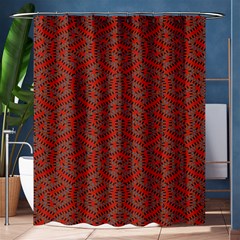 Hexagon Motif Geometric Tribal Style Pattern Shower Curtain 60  X 72  (medium) 