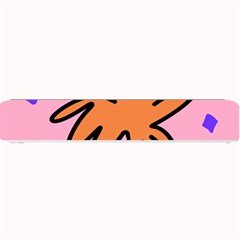 Doodle Flower Sparkles Orange Pink Small Bar Mat