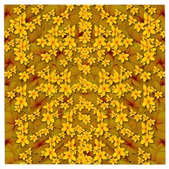 Blooming Flowers Of Lotus Paradise Wooden Puzzle Square