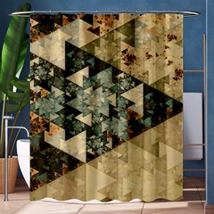 Triangle Geometry Colorful Fractal Pattern Shower Curtain 60  X 72  (medium)  by Cemarart